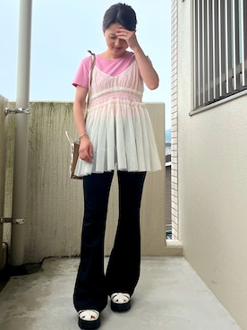 「アイテム（その他トップス）」を使った、mさん（レディース・150cm・20代）の夏コーディネート