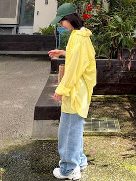 「GU（ジーユー）のアイテム（帽子）」を使った、mさん（レディース・150cm）の春コーディネート