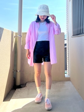 「ZARA（ザラ）のアイテム」を使った、mさん（レディース・150cm）の夏コーディネート