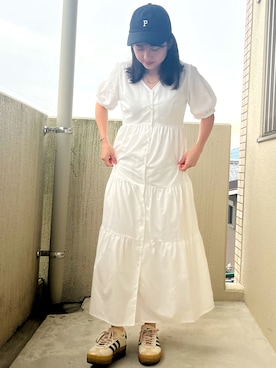 「GU（ジーユー）のアイテム（ワンピース/ドレス）」を使った、mさん（レディース・150cm）の秋コーディネート