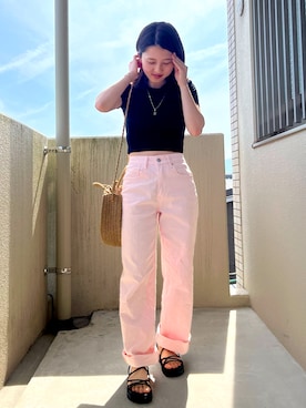 「アイテム（バッグ）」を使った、mさん（レディース・150cm・20代）の夏コーディネート