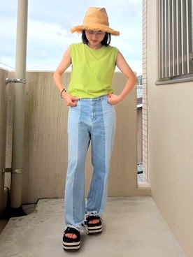 「RETRO GIRL（レトロガール）のアイテム」を使った、mさん（レディース・150cm）の夏コーディネート
