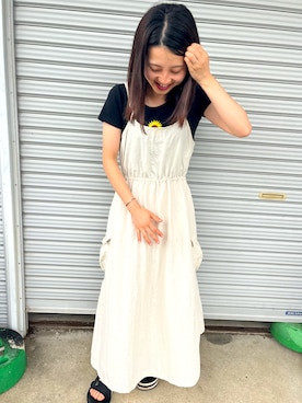 「アイテム（サンダル）」を使った、mさん（レディース・150cm）の夏コーディネート