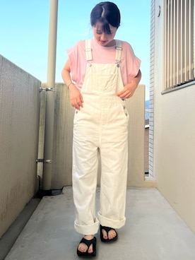 「アイテム（オールインワン・サロペット）」を使った、mさん（レディース・150cm）の夏コーディネート