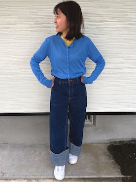 「FILA（フィラ）のアイテム（スニーカー、ホワイト系）」を使った、mさん（レディース・150cm）の春コーディネート