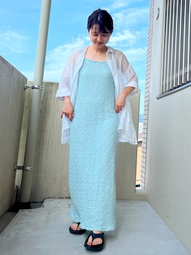 「アイテム（ジャケット/アウター）」を使った、mさん（レディース・150cm）の夏コーディネート