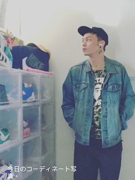 「GAP（ギャップ）のアイテム（デニムジャケット）」を使った、リン  さん（メンズ・173cm）の秋コーディネート