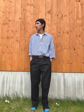 「le（ル）のアイテム（パンツ）」を使った、taitoさん（メンズ・175cm）の夏コーディネート