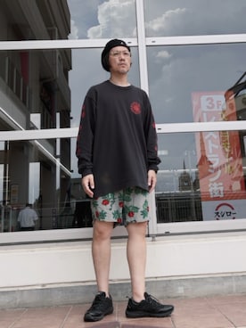 「アイテム（ハンチング/ベレー帽）」を使った、®️さん（メンズ・171cm）の秋コーディネート
