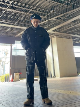 「アイテム（チノパンツ）」を使った、®️さん（メンズ・171cm・40代）の冬コーディネート