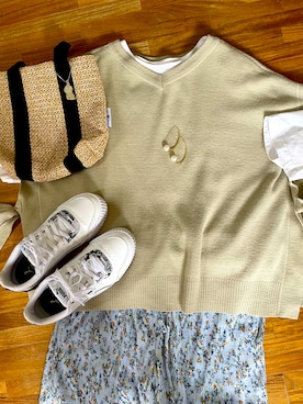 「Avail（アベイル）のアイテム（ピアス（両耳用））」を使った、siii_さん（レディース・156cm）の夏コーディネート