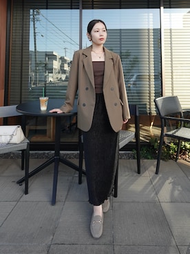 「アイテム（キャミソール）」を使った、あいりさん（レディース・157cm）の秋コーディネート