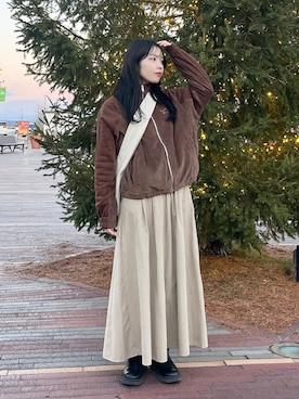 【NIKE】大人気　レディース　アウター　ジャンバー　茶色　XL ストリート NIKE】大人気レディースアウタージャンバー茶色XL ストリート