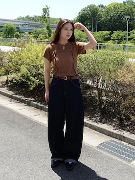 「welleg（ウェレッグ）のアイテム」を使った、あいりさん（レディース・157cm）の春コーディネート