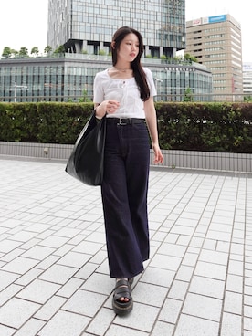「solleim（ソルレム）のアイテム」を使った、あいりさん（骨格ウェーブ・レディース・157cm）の夏コーディネート