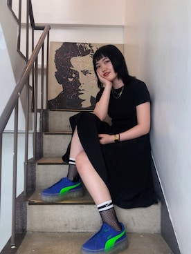 「PUMA（プーマ）のアイテム（レッグウェア）」を使った、honoさん（レディース・159cm）の夏コーディネート