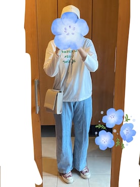「Alphabets alphabet（アルファベッツアルファベット）のアイテム」を使った、ゆきぽんさん（レディース・162cm）の春コーディネート