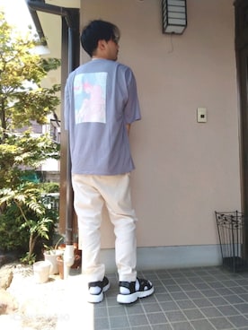 「オフホワイト」｜「アイテム（その他）」を使った、としぼーさん（メンズ・178cm）の夏コーディネート
