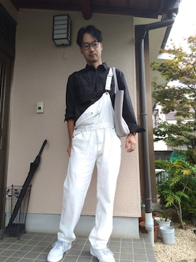「８(eight)（エイト）のアイテム（オールインワン・サロペット）」を使った、としぼーさん（メンズ・178cm）の夏コーディネート
