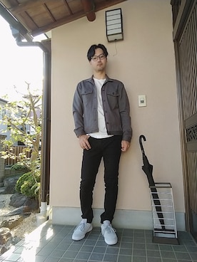 「NANO universe（ナノユニバース）のアイテム（ブルゾン）」を使った、としぼーさん（メンズ・178cm）の秋コーディネート