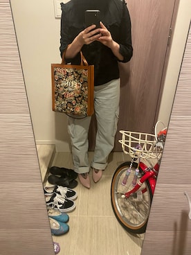 「LAROUTE（ラルート）のアイテム」を使った、まかおりさん（レディース・159cm）の夏コーディネート