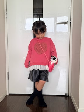 「アイテム（ポーチ）」を使った、MARITACOさん（キッズ・100cm）の秋コーディネート