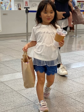 「アイテム（パンツ）」を使った、MARITACOさん（キッズ・100cm）の秋コーディネート