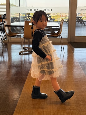 「アイテム（ワンピース/ドレス）」を使った、MARITACOさん（キッズ・100cm）の秋コーディネート