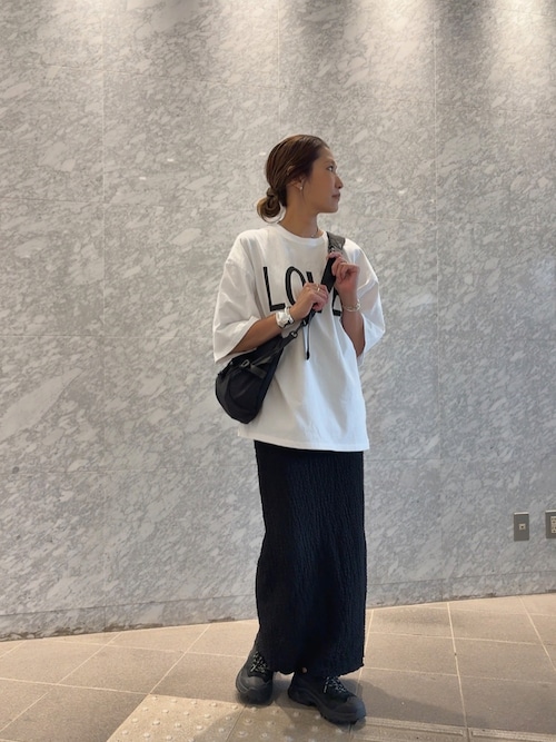 「LOWRYS FARM(ローリーズファーム)のワンショルダーボディBAG 637743(ショルダーバッグ)」を使った、kayoさん(レディース・164cm)の夏コーディネート