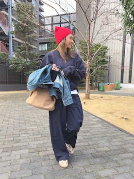 「adidas(アディダス)のアイテム」を使った、kayoさん(レディース・164cm)の冬コーディネート