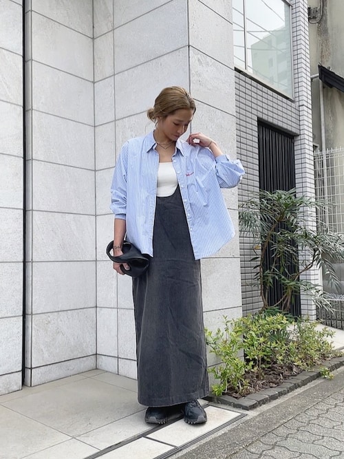 CANAL JEAN Elmar エルマール ストライプシャツSETUP ブルー CANAL JEAN Elmar エルマール ストライプシャツSETUP ブルー