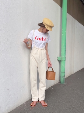 「CANAL JEAN（キャナルジーン）のアイテム（その他パンツ）」を使った、kayoさん（レディース・164cm）の夏コーディネート