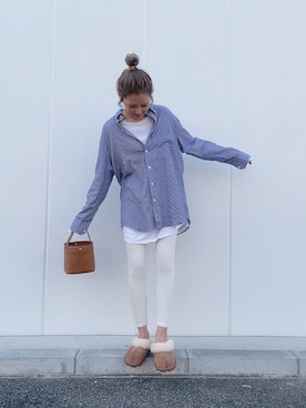 「アイテム（レギンス/スパッツ）」を使った、kayoさん（レディース・164cm）の秋コーディネート