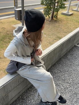 「GU（ジーユー）のアイテム（バッグ）」を使った、kayoさん（レディース・164cm）の冬コーディネート