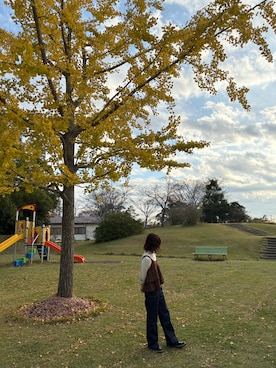 「earth music&ecology（アースミュージックアンドエコロジー）のアイテム」を使った、haruさん（レディース・154cm）の秋コーディネート