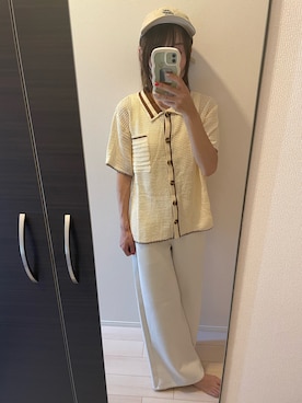 「GU（ジーユー）のアイテム」を使った、haruさん（レディース・154cm）の夏コーディネート