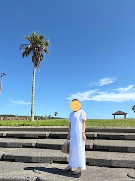 「アイテム（かごバッグ）」を使った、haruさん（レディース・154cm）の秋コーディネート