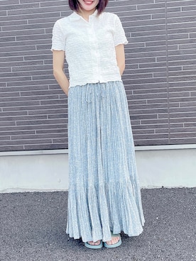 「アイテム（スカート）」を使った、haruさん（レディース・154cm）の夏コーディネート