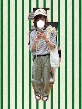 「earth music&ecology（アースミュージックアンドエコロジー）のアイテム」を使った、haruさん（レディース・154cm）の夏コーディネート