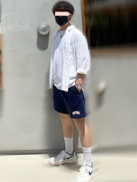 「GAP（ギャップ）のアイテム（スウェットパンツ）」を使った、riさん（メンズ・168cm）の夏コーディネート