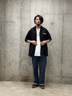 ボーリングシャツ 黒 コーデ ボーリングシャツ の人気ファッション 