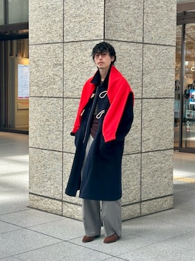 「アイテム（ダッフルコート）」を使った、ノリ　カワハラさん（メンズ・178cm）の秋コーディネート