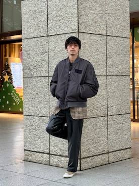 「アイテム（MA-1）」を使った、ノリ　カワハラさん（メンズ・178cm）の秋コーディネート