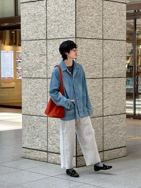 「アイテム（カバーオール）」を使った、ノリ　カワハラさん（メンズ・178cm）の秋コーディネート