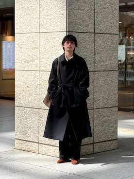 「URBAN RESEARCH（アーバンリサーチ）の『別注』Le Yucca’s×URBAN RESEARCH　YEB2 LOAFER SUEDE（ローファー）」を使った、ノリ　カワハラさん（メンズ・178cm）の秋コーディネート