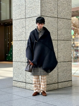 「URBAN RESEARCH（アーバンリサーチ）の『別注』Le Yucca’s×URBAN RESEARCH　YEB2 LOAFER SUEDE（ローファー）」を使った、ノリ　カワハラさん（メンズ・178cm）の冬コーディネート