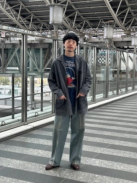 「ur_welcomeありがとうに会いに行く。」｜ノリ　カワハラさん（メンズ・178cm）の冬コーディネート