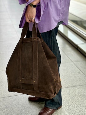 「アイテム（トートバッグ）」を使った、ノリ　カワハラさん（メンズ・178cm）の夏コーディネート