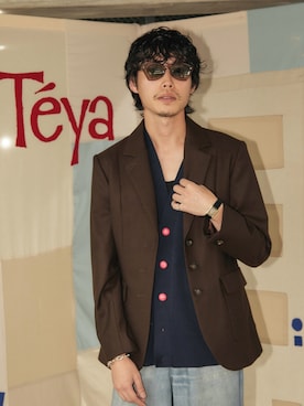 「URBAN RESEARCH（アーバンリサーチ）の『別注』Le Yucca’s×URBAN RESEARCH　YEB2 LOAFER SUEDE（ローファー）」を使った、ノリ　カワハラさん（メンズ・178cm）の秋コーディネート