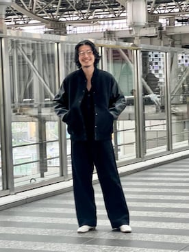 「アイテム（スタジャン）」を使った、ノリ　カワハラさん（メンズ・178cm）の秋コーディネート